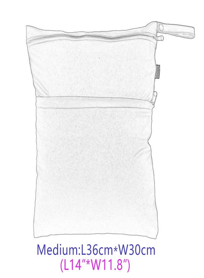 داميرو حقيبة داميرو القماشية المبللة والجافة بمقبض لملابس السباحة، وأجزاء مضخة الثدي، والملابس المبللة، وغيرها، مثالية للسفر، والتمارين الرياضية، والحضانة، والسباحة، قابلة لإعادة الاستخدام ومقاومة للماء (متوسطة، بتصميم حوت لطيف) - Image 5